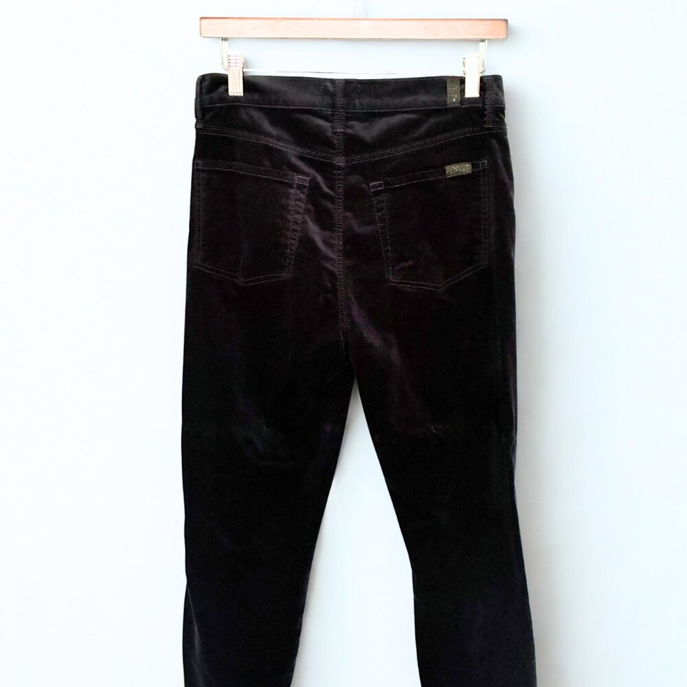 7 for all Mankind Midnight Navy Velvet The High Waist Ankle Skinny Jeans Sz 29 - Picture 3 of 5